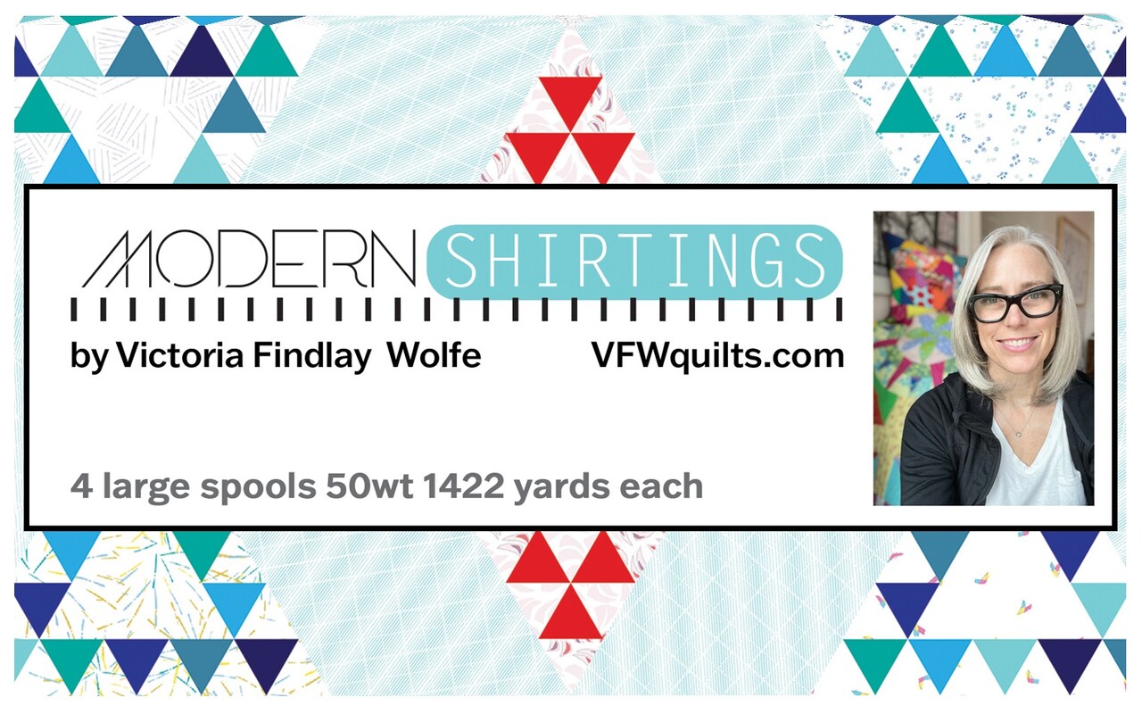 Aurifil Designer Thread Collection-Modern Shirting, Victoria Findlay Wolfe